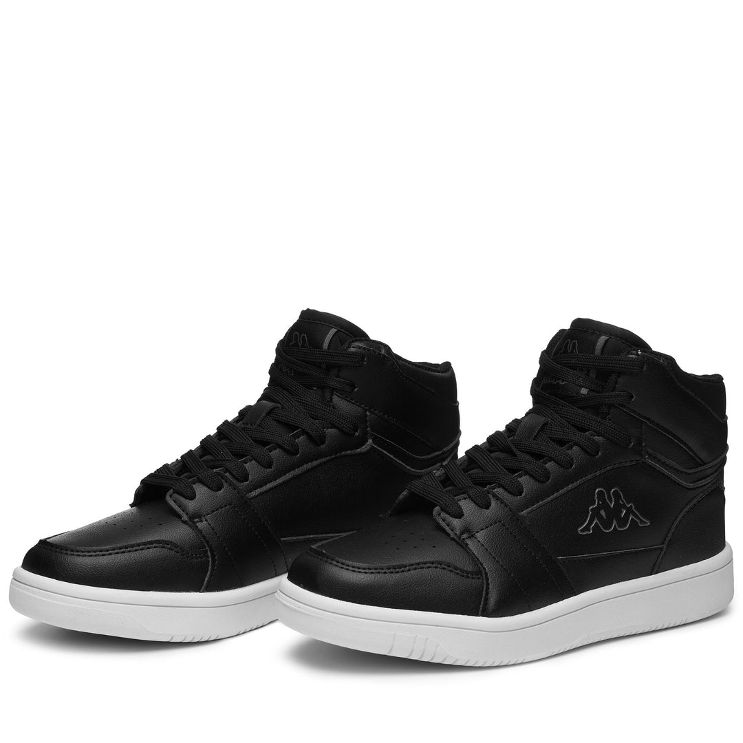Sneakers Unisex LOGO BASIL MD Mid Cut BLACK-WHITE Detail (jpg Rgb)			