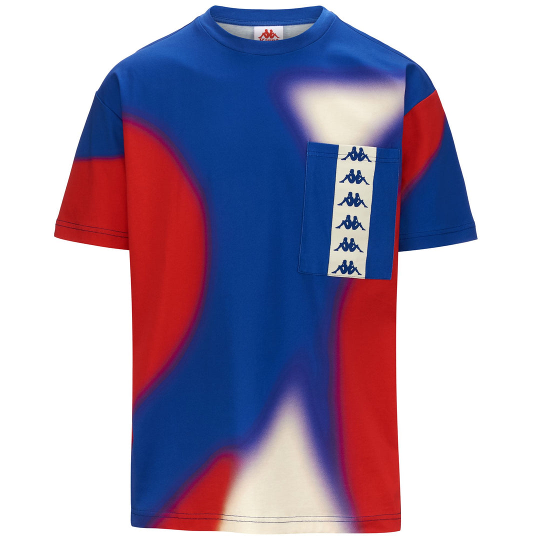 T-ShirtsTop Man 222 BANDA FAPO 2 GRAPHIK T-Shirt GRAPHIK BLUE ROYAL-RED-WHITE ANTIQUE Photo (jpg Rgb)			