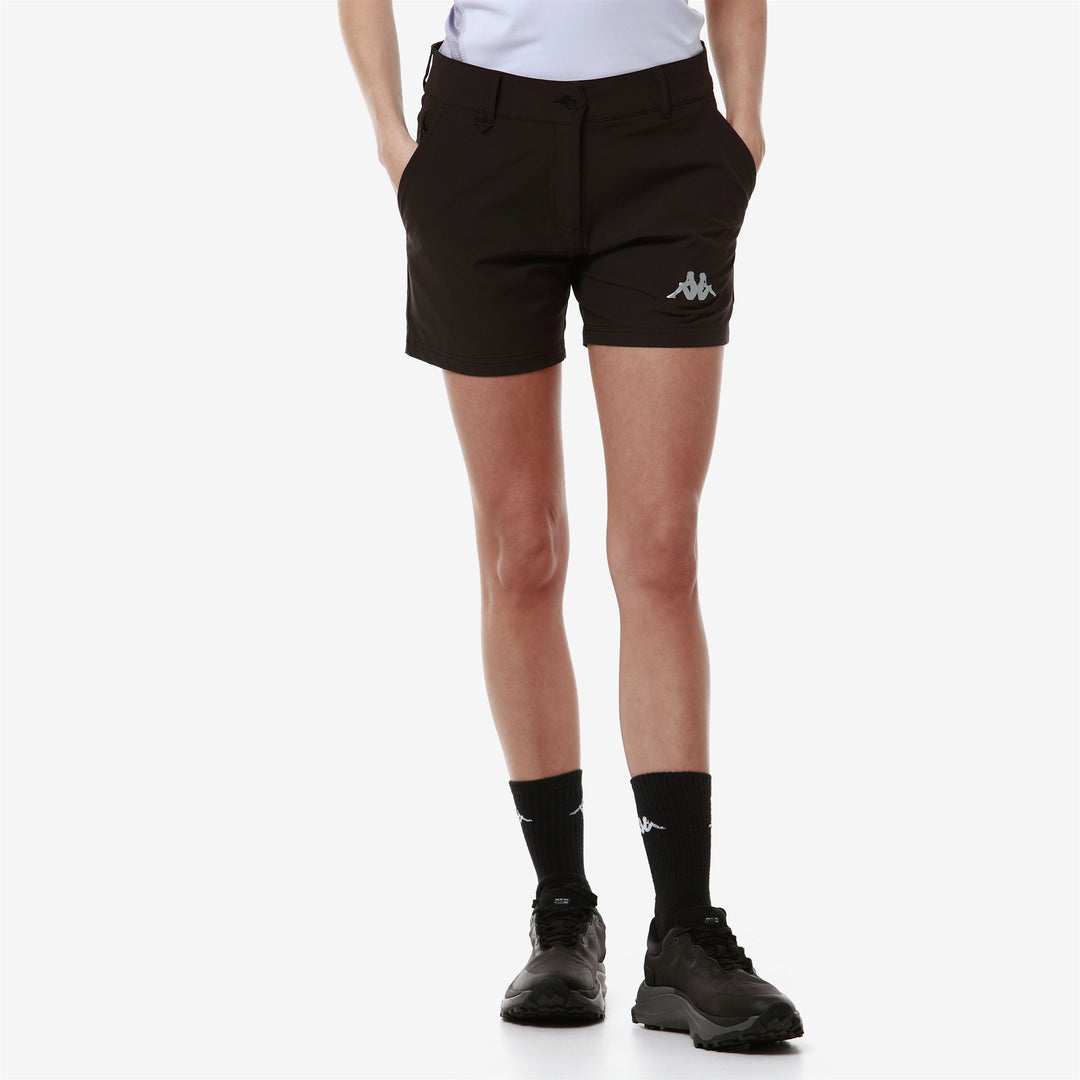 Shorts Woman 3CENTO 314 Sport  Shorts BROWN EBONY-BLACK Detail (jpg Rgb)			