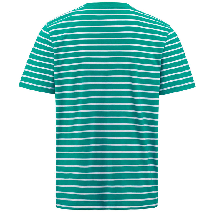 T-ShirtsTop Man LOGO FERIC T-Shirt GREEN COLUMBIA - WHITE Dressed Side (jpg Rgb)		