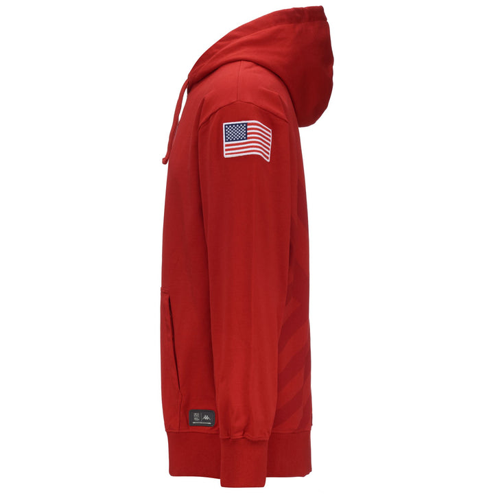 Fleece Unisex UTAWI USA US Jumper RED RACING Dressed Front (jpg Rgb)	