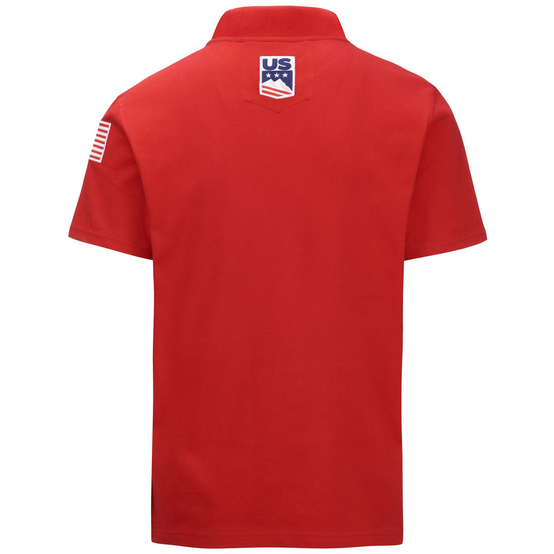 Polo Shirts Unisex ANGAT USA US Polo RED-BLUE DK NAVY Dressed Side (jpg Rgb)		