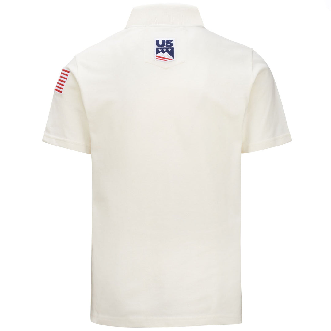 Polo Shirts Unisex ANGAT USA US Polo WHITE MILK-BLUE DK NAVY Dressed Side (jpg Rgb)		
