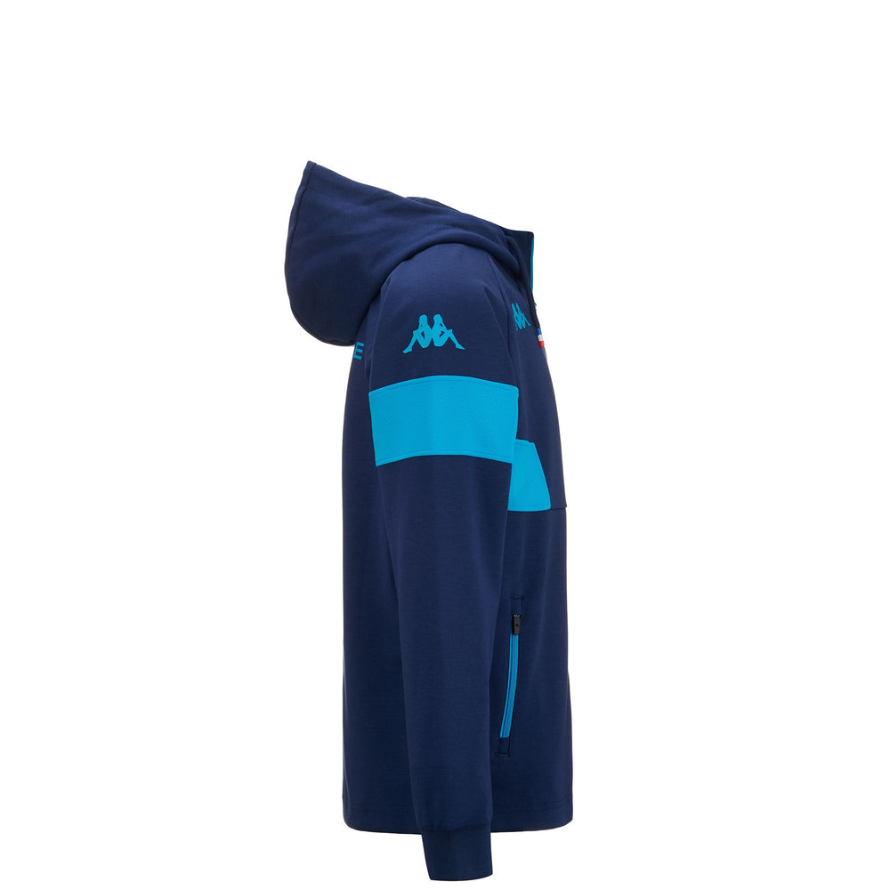 Fleece Man SUPPORTER ADORFEO ALPINE F1 Jacket BLUE TWILIGHT - BLUE DRESDEN Dressed Front (jpg Rgb)	