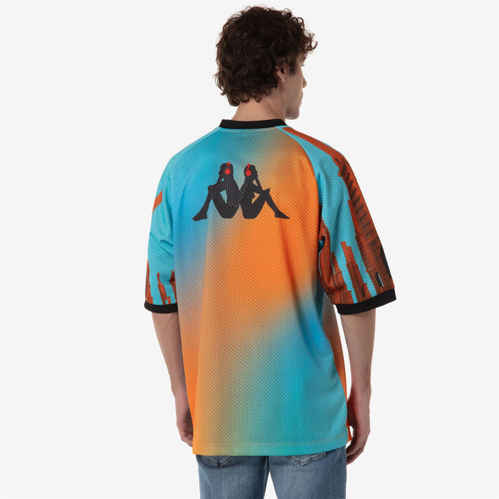 T-ShirtsTop Man AUTHENTIC MUSAI KFF T-Shirt ORANGE-TURQUOISE-BLACK Detail Double				