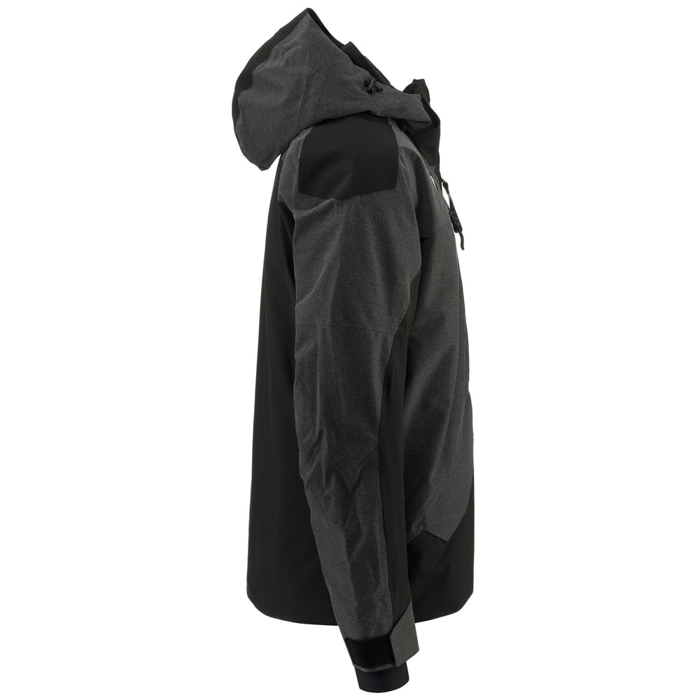 Jackets Man 6CENTO 602FW Short BLACK Dressed Front (jpg Rgb)	