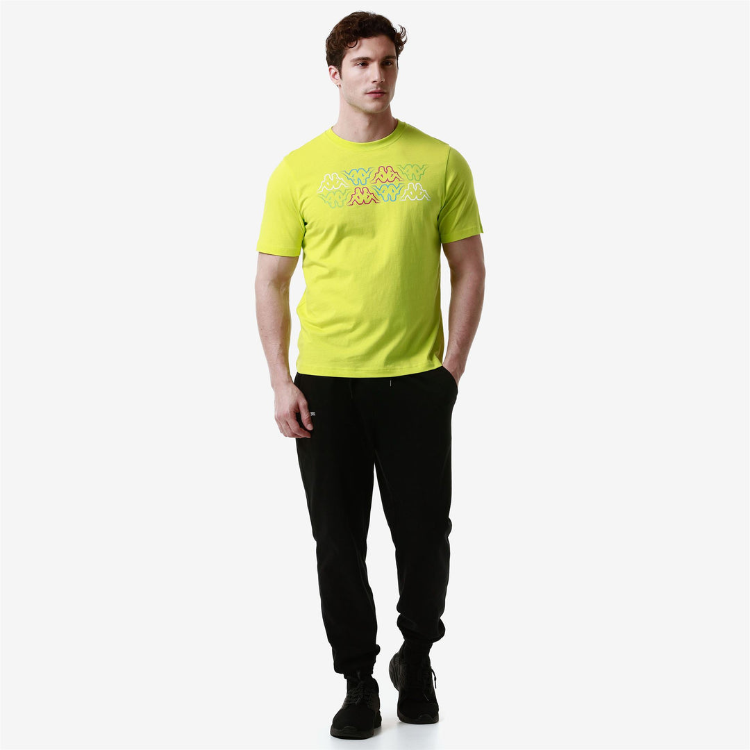 T-ShirtsTop Man LOGO FUIAMO T-Shirt GREEN PRIMROSE Dressed Back (jpg Rgb)		