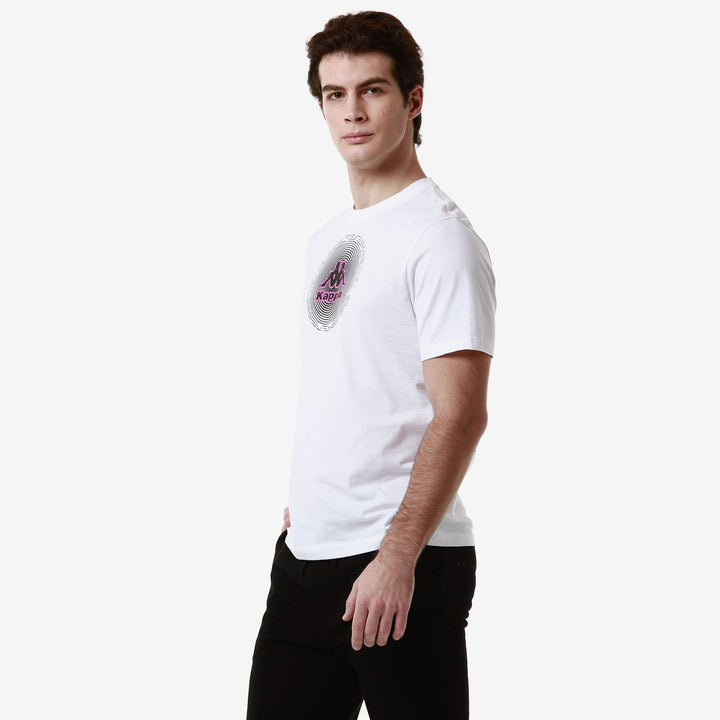 T-ShirtsTop Man LOGO FARDIOS T-Shirt WHITE Dressed Front Double		
