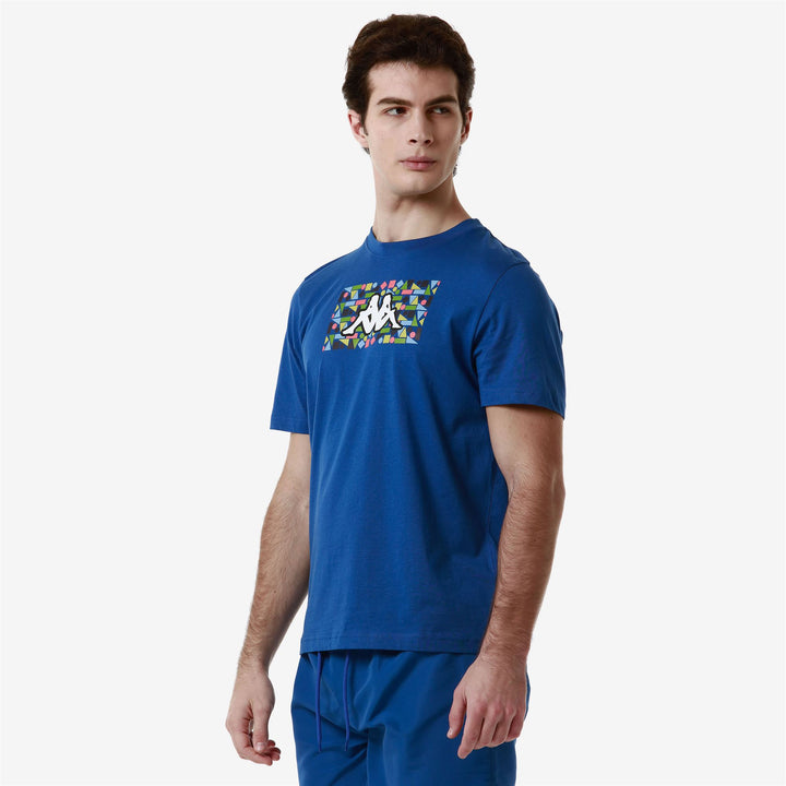 T-ShirtsTop Man LOGO FREZAMI T-Shirt BLUE CLASSIC Dressed Front Double		