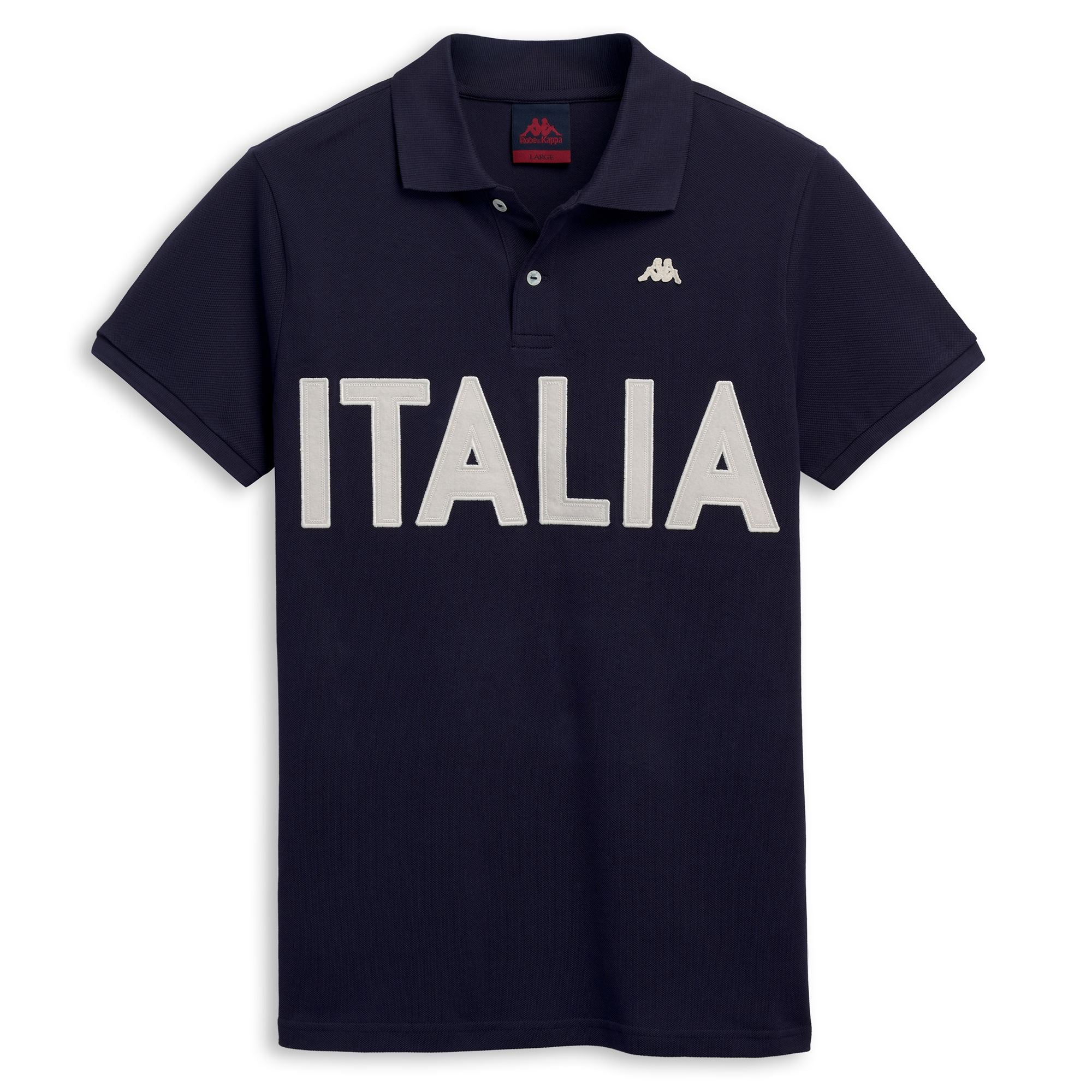 Slim Fit Men's Blue Casual Cotton Polo Shirt | Kappa