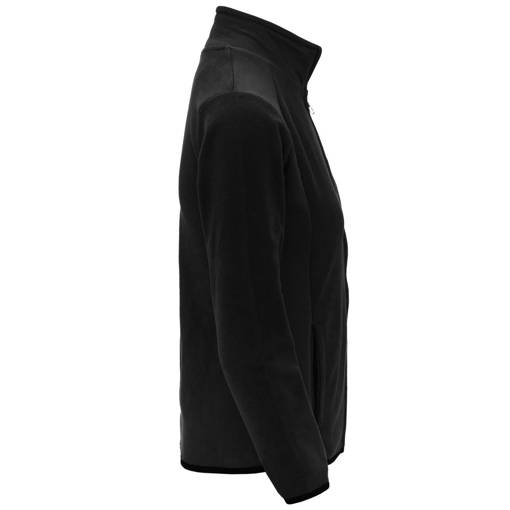 Fleece Woman LOGO VAVAUX SLIM Jacket BLACK-WHITE Dressed Front (jpg Rgb)	