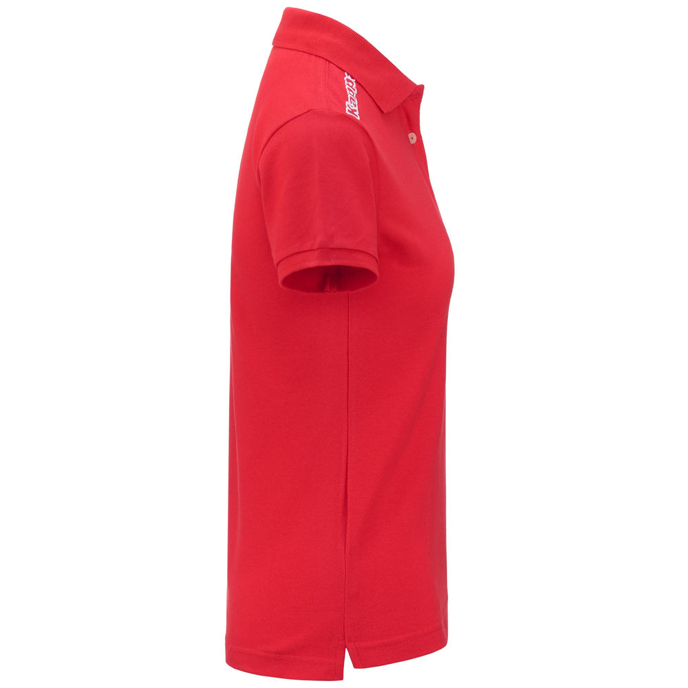 Polo Shirts Woman KAPPA4TRAINING POLO WSS SLIM Polo RED FLAME Dressed Front (jpg Rgb)	