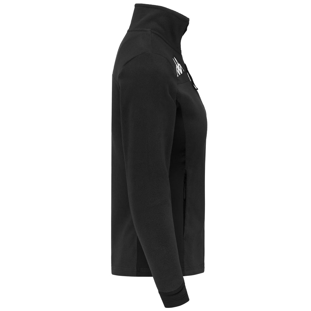 Fleece Woman 6CENTO 688 Jacket BLACK LT-BLACK Dressed Front (jpg Rgb)	