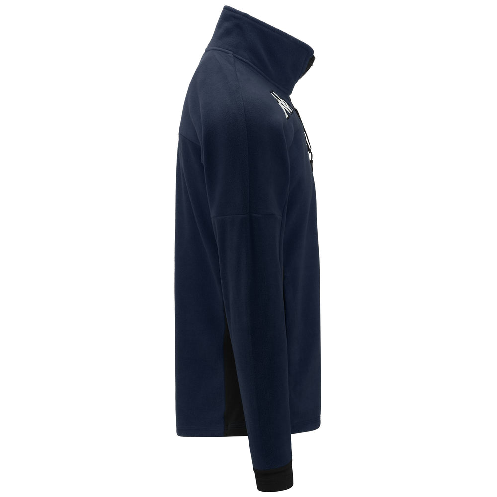 Fleece Man 6CENTO 687 Jacket BLUE DK- BLACK Dressed Front (jpg Rgb)	