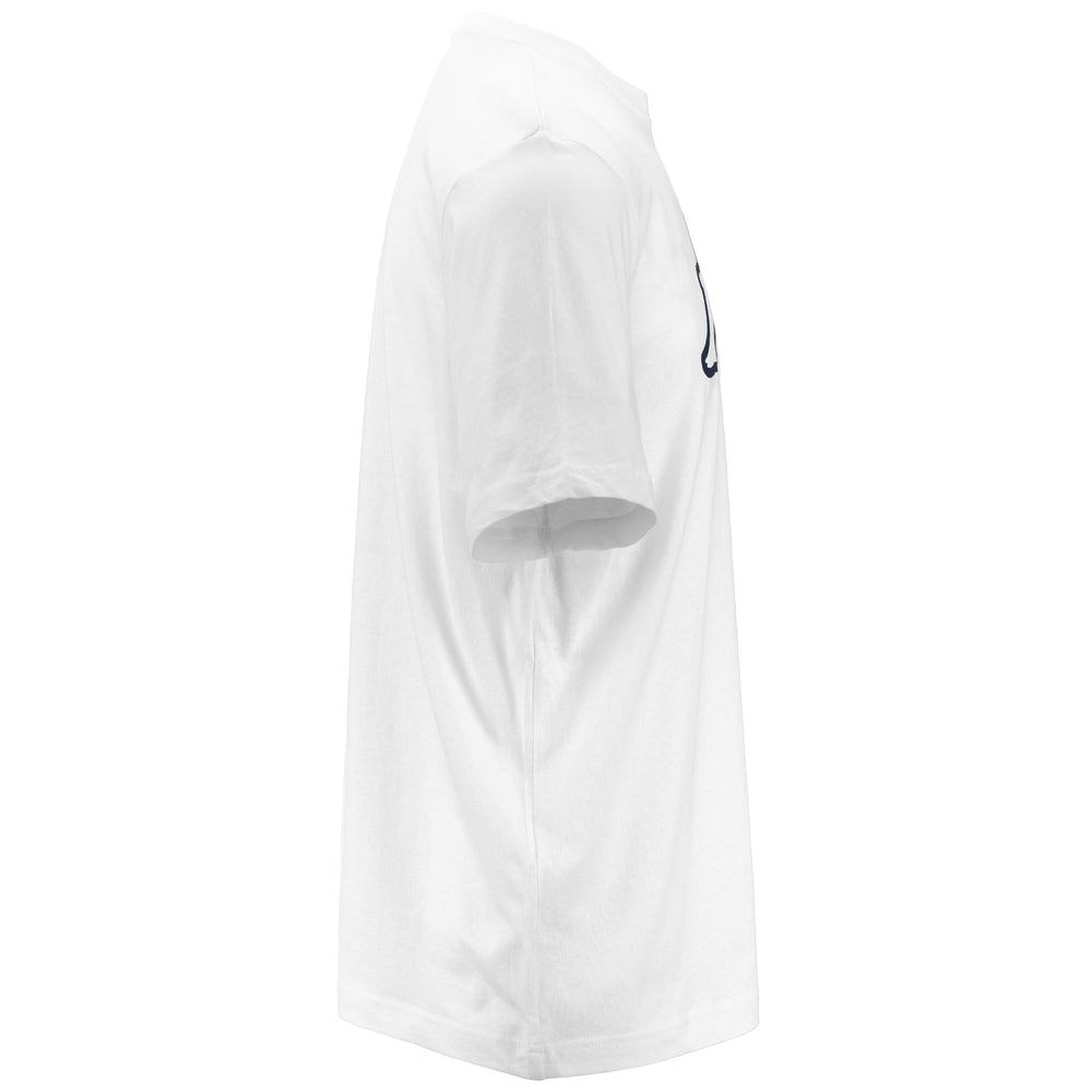 T-ShirtsTop Man LOGO AMBERIS T-Shirt WHITE-BLUE MARINE Dressed Front (jpg Rgb)	