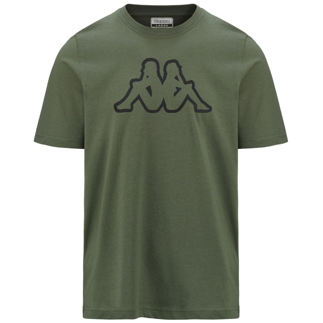 T-ShirtsTop Man LOGO AMBERIS T-Shirt GREEN THYME - BLACK Photo (jpg Rgb)			