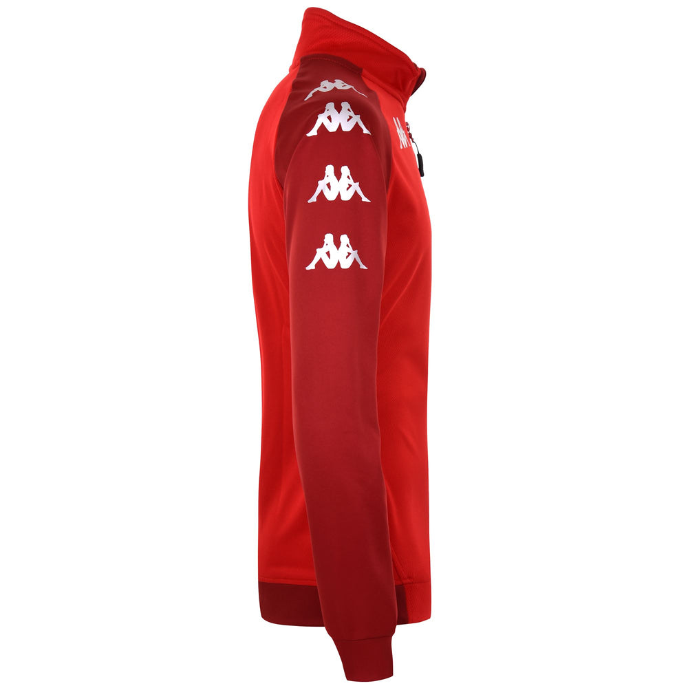 Fleece Man KAPPA4SOCCER TRIESTE Jumper RED-RED DAHILA DK Dressed Front (jpg Rgb)	