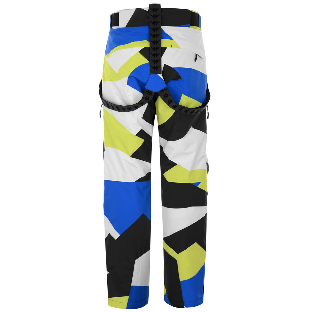 Pants Man 6CENTO 622P Sport Trousers GRAPHIC GREEN DK - BLUE - WHITE - YELLOW LIME Dressed Front (jpg Rgb)	