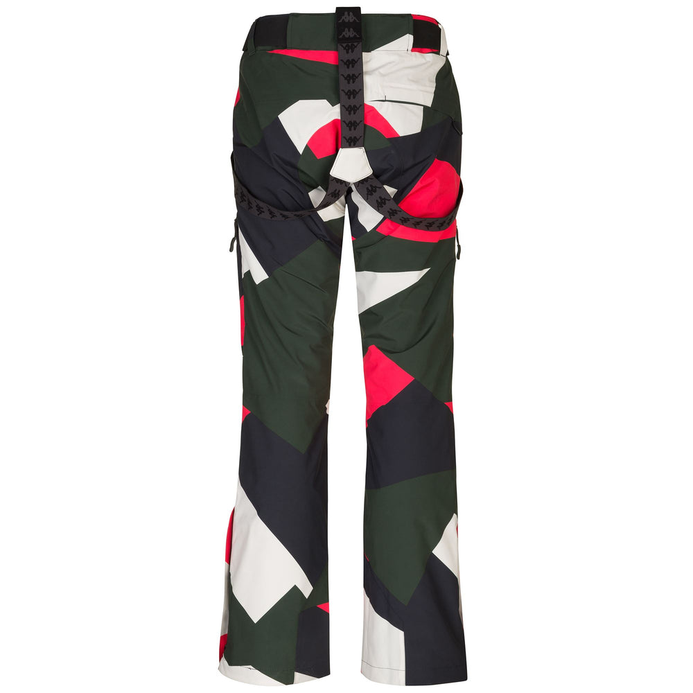 Pants Woman 6CENTO 665P Sport Trousers GRAPHIC WHITE - PINK - GREEN DK - BLACK LT Dressed Front (jpg Rgb)	