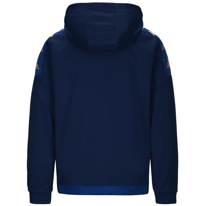 Fleece Man KAPPA4FOOTBALL GREVOLO Jacket BLUE MARINE-BLUE MD COBALT Dressed Side (jpg Rgb)		