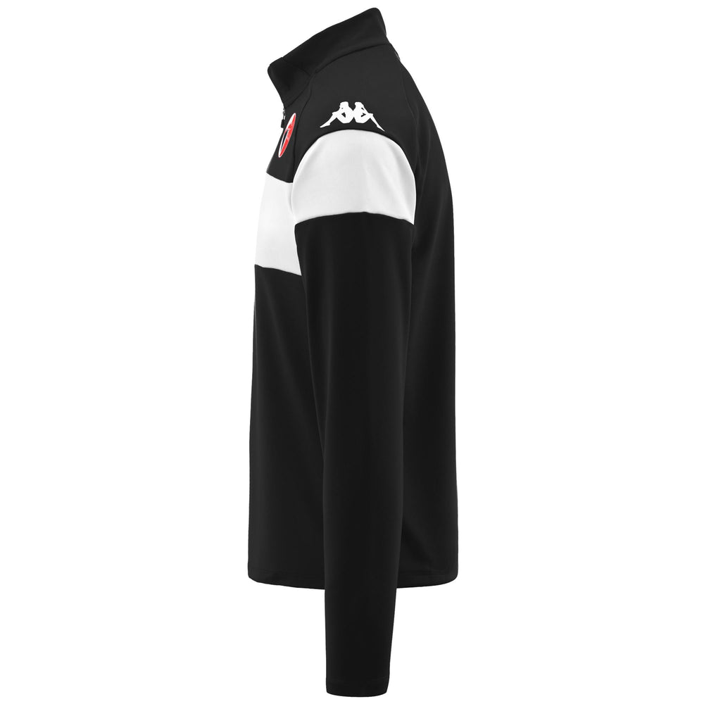 Fleece Man DOVARE BARI Jumper BLACK-WHITE Dressed Front (jpg Rgb)	