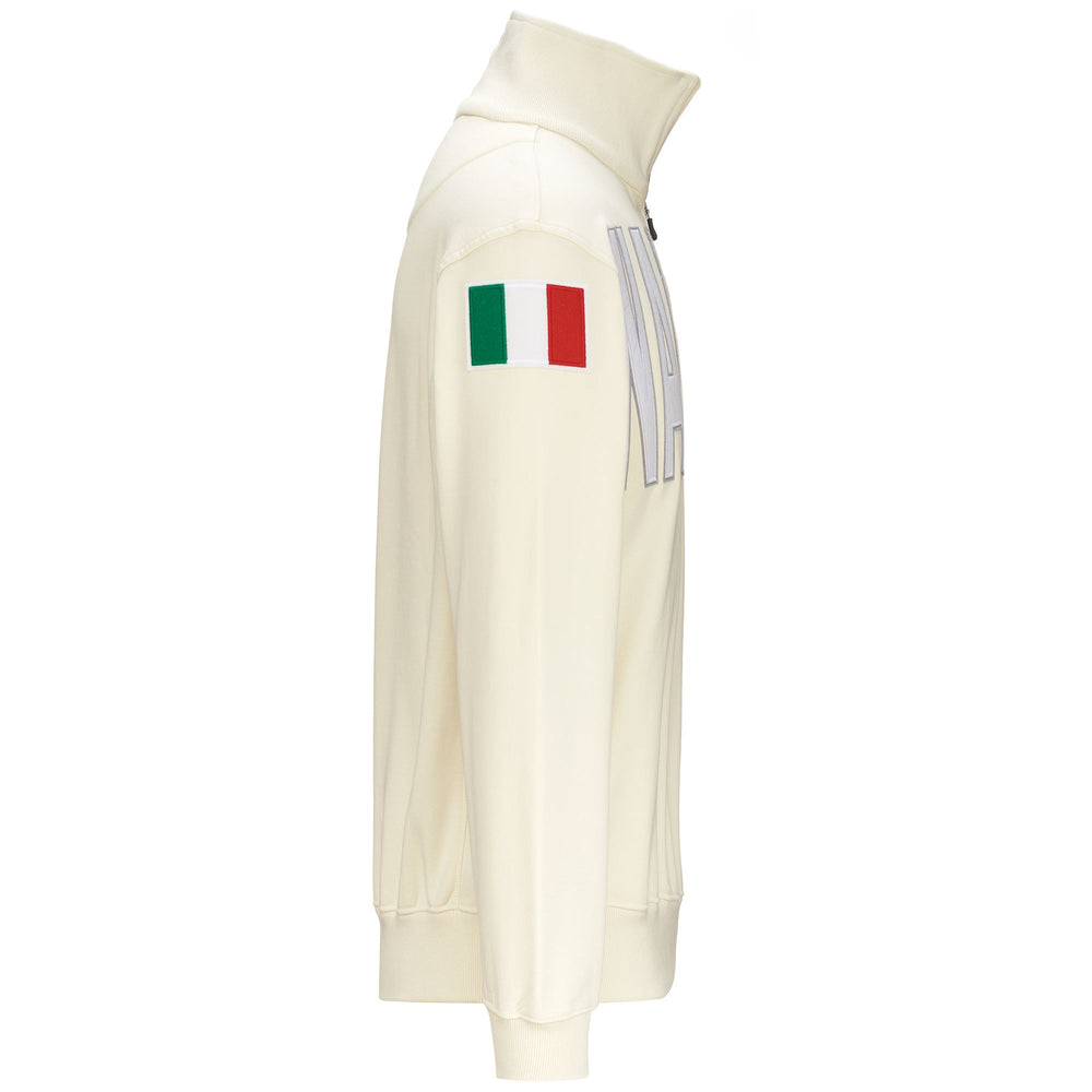 Fleece Man EROI NAPOLI Jumper WHITE TOFU Dressed Front (jpg Rgb)	