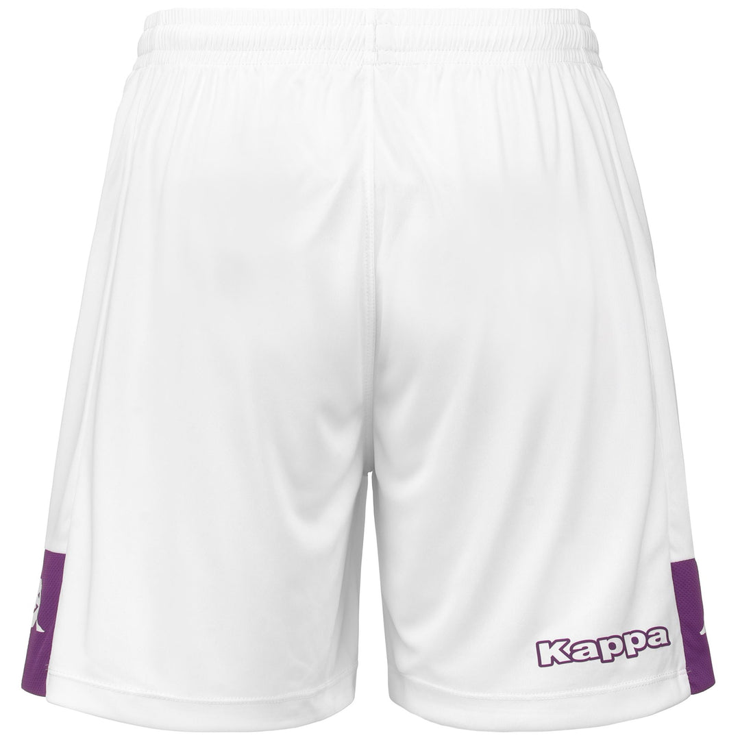 Shorts Man KAPPA4FOOTBALL DAGGO Sport  Shorts WHITE-VIOLET INDIGO Dressed Side (jpg Rgb)		