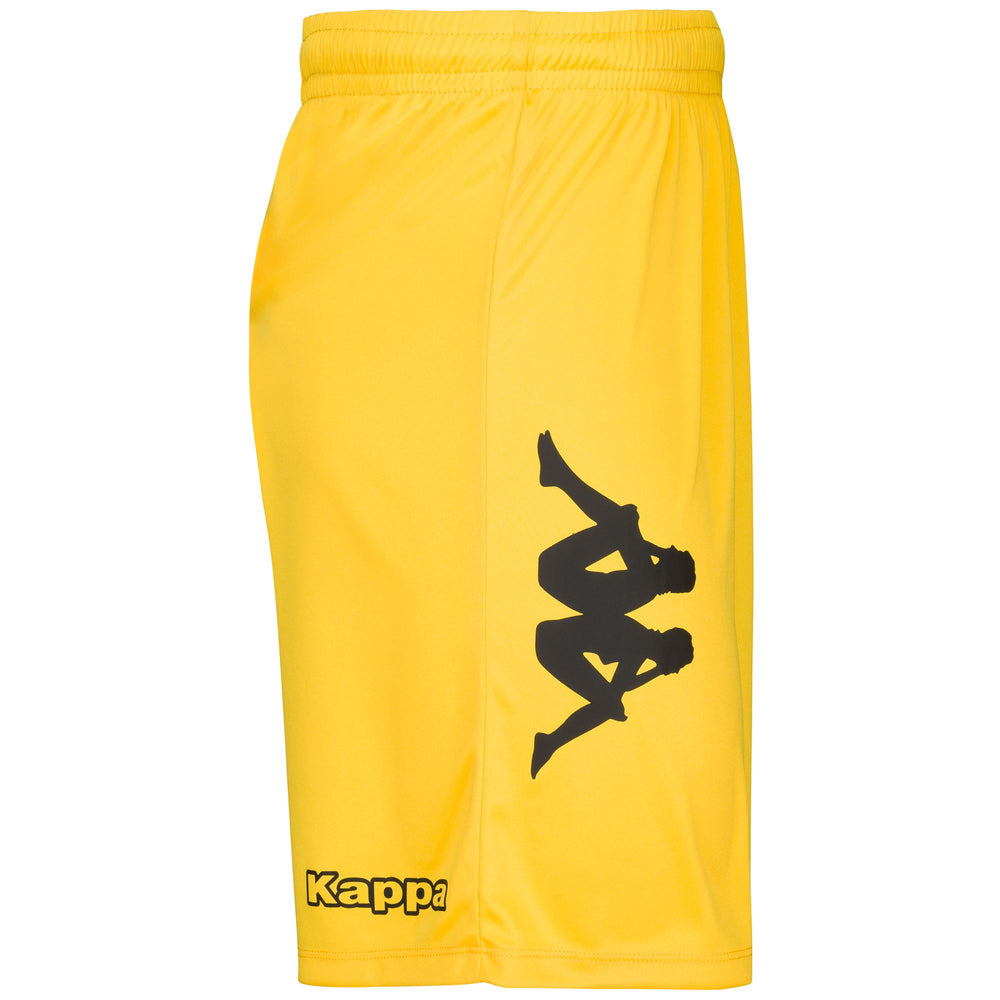 Shorts Man KAPPA4FOOTBALL BLIXO Sport  Shorts YELLOW CHROME Dressed Front (jpg Rgb)	