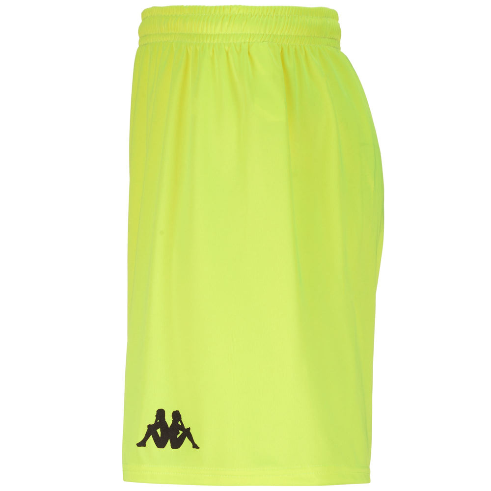 Shorts Man KAPPA4FOOTBALL BORGO Sport  Shorts NEON YELLOW Dressed Front (jpg Rgb)	