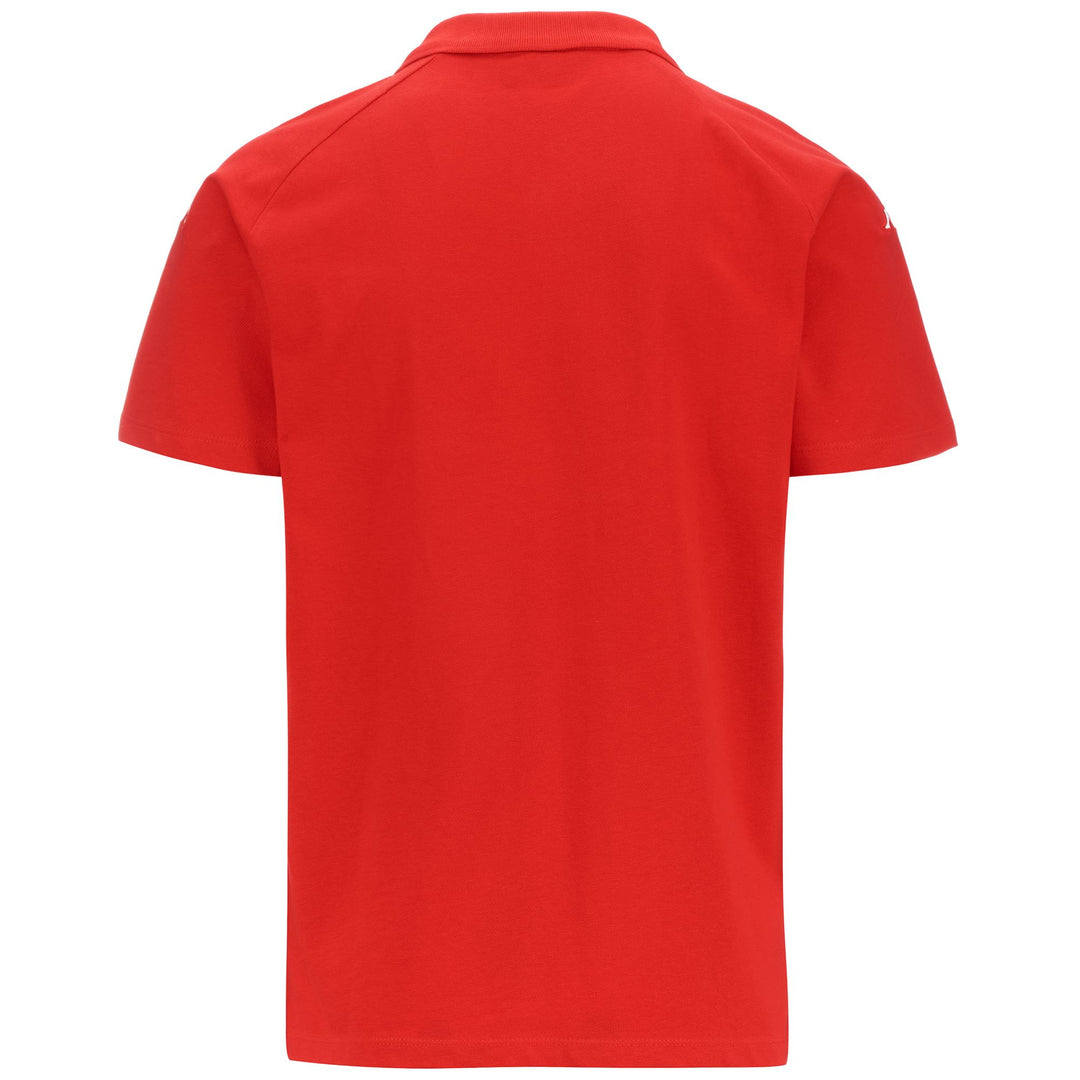 Polo Shirts Man KAPPA4FOOTBALL DIANETTI Polo RED-WHITE Dressed Side (jpg Rgb)		