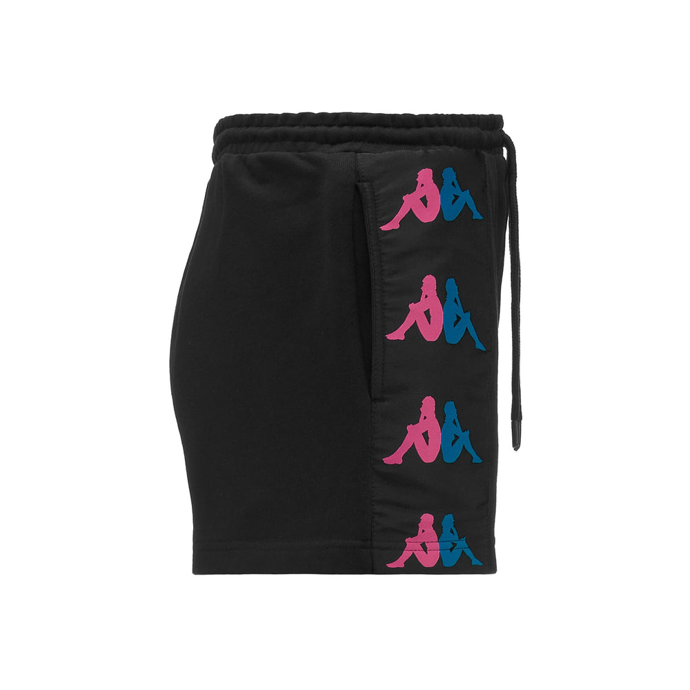 Shorts Woman 222 BANDA 10 LATTE Sport  Shorts BLACK-RASPBERRY-OCEAN DK Dressed Front (jpg Rgb)	