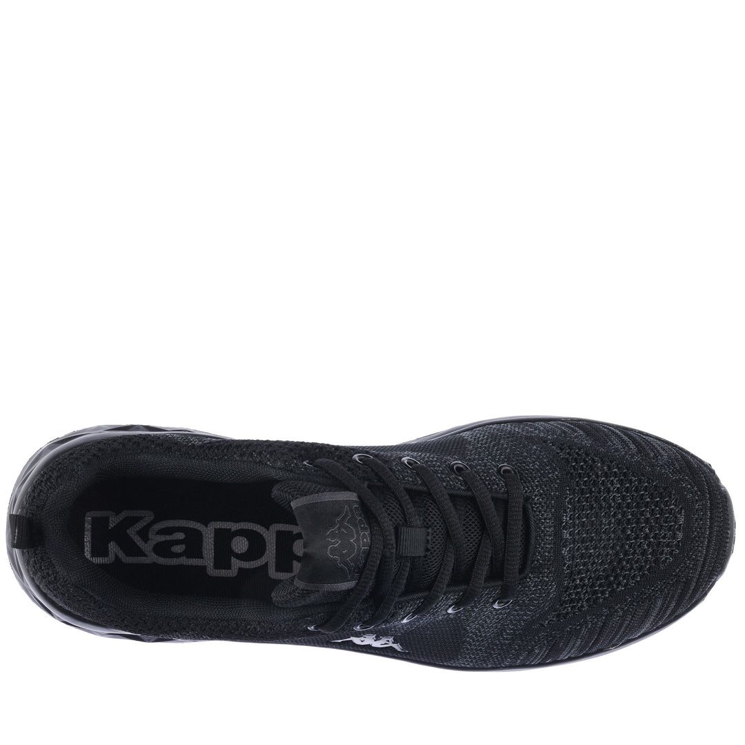 Sneakers Unisex LOGO FOLKIE Low Cut BLACK-GREY DK Dressed Back (jpg Rgb)		