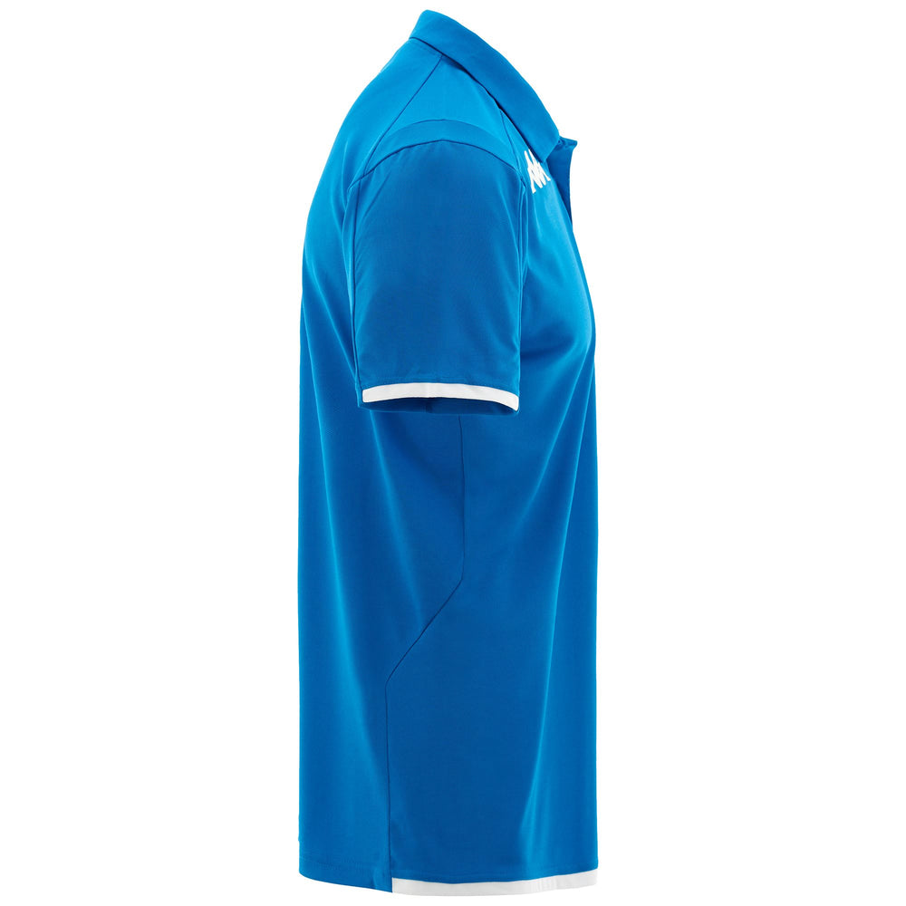 Active Jerseys Man KOMBAT AZETY FIG Polo Shirt BLUE BRILLIANT-WHITE Dressed Front (jpg Rgb)	