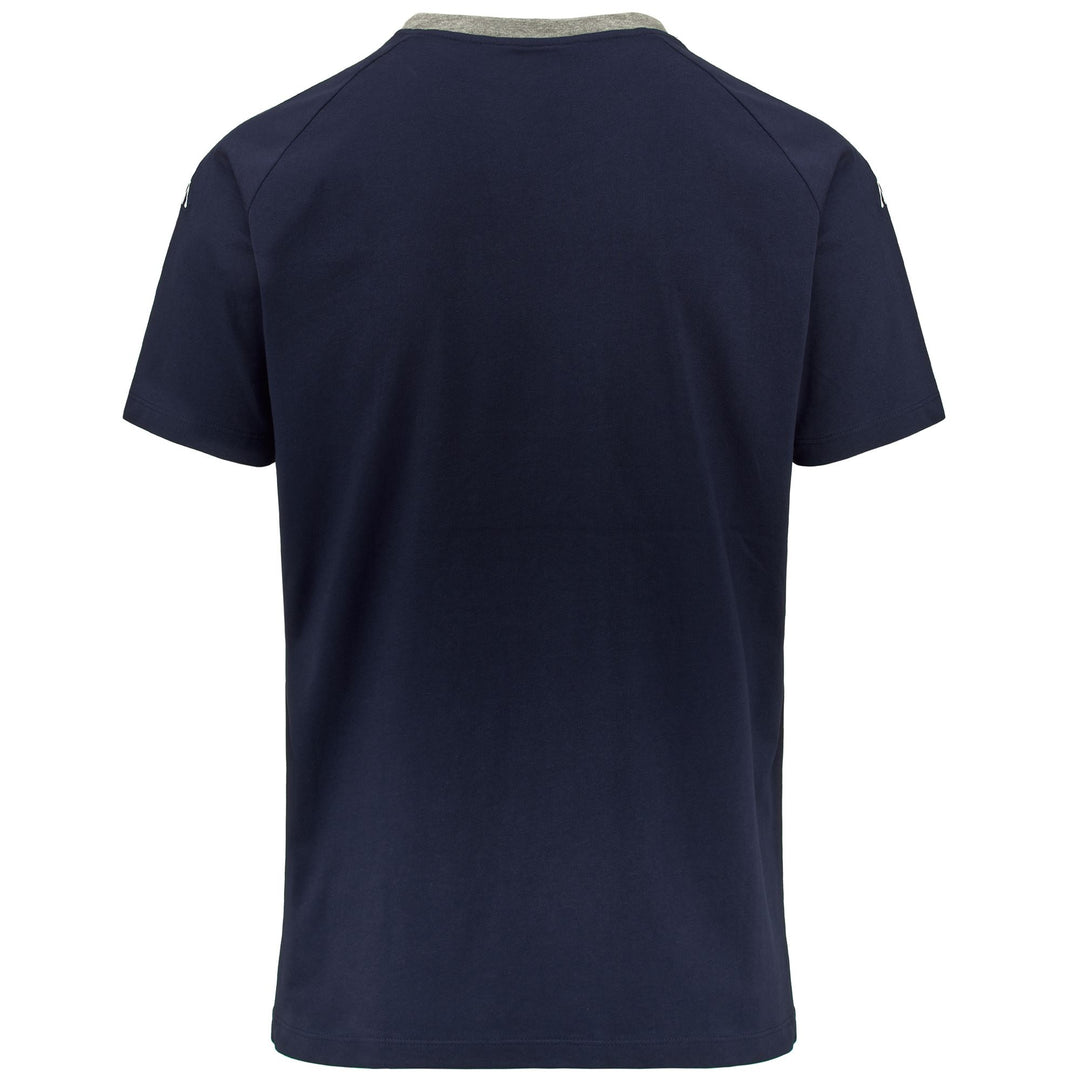 T-ShirtsTop Man KAPPA4FOOTBALL DIAGO T-Shirt BLUE MARINE-GREY MELANGE Dressed Side (jpg Rgb)		