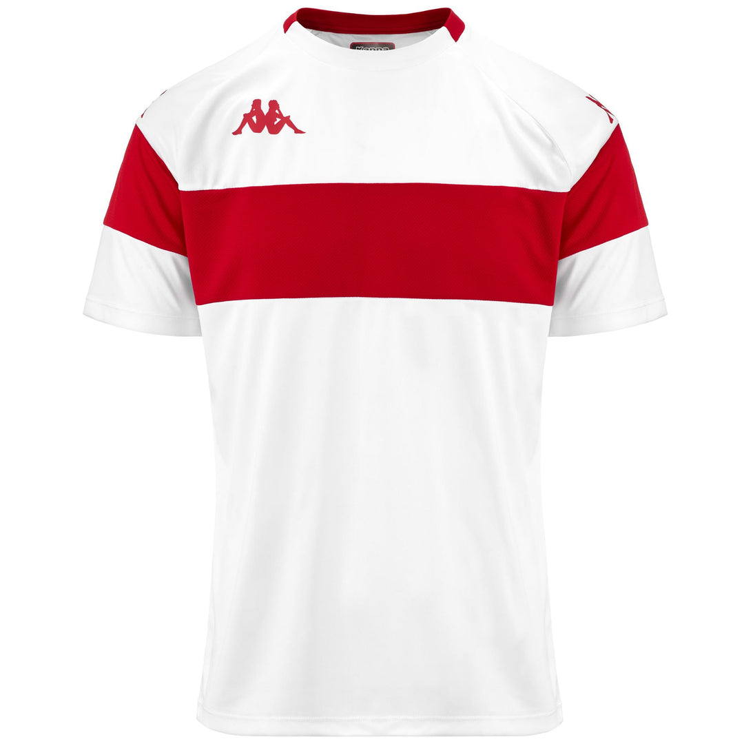 Active Jerseys Man KAPPA4FOOTBALL DARETO Shirt WHITE-RED Photo (jpg Rgb)			