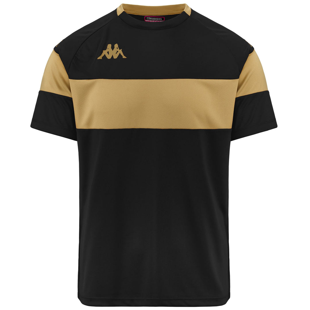 Active Jerseys Man KAPPA4FOOTBALL DARETO Shirt BLACK-GOLD Photo (jpg Rgb)			
