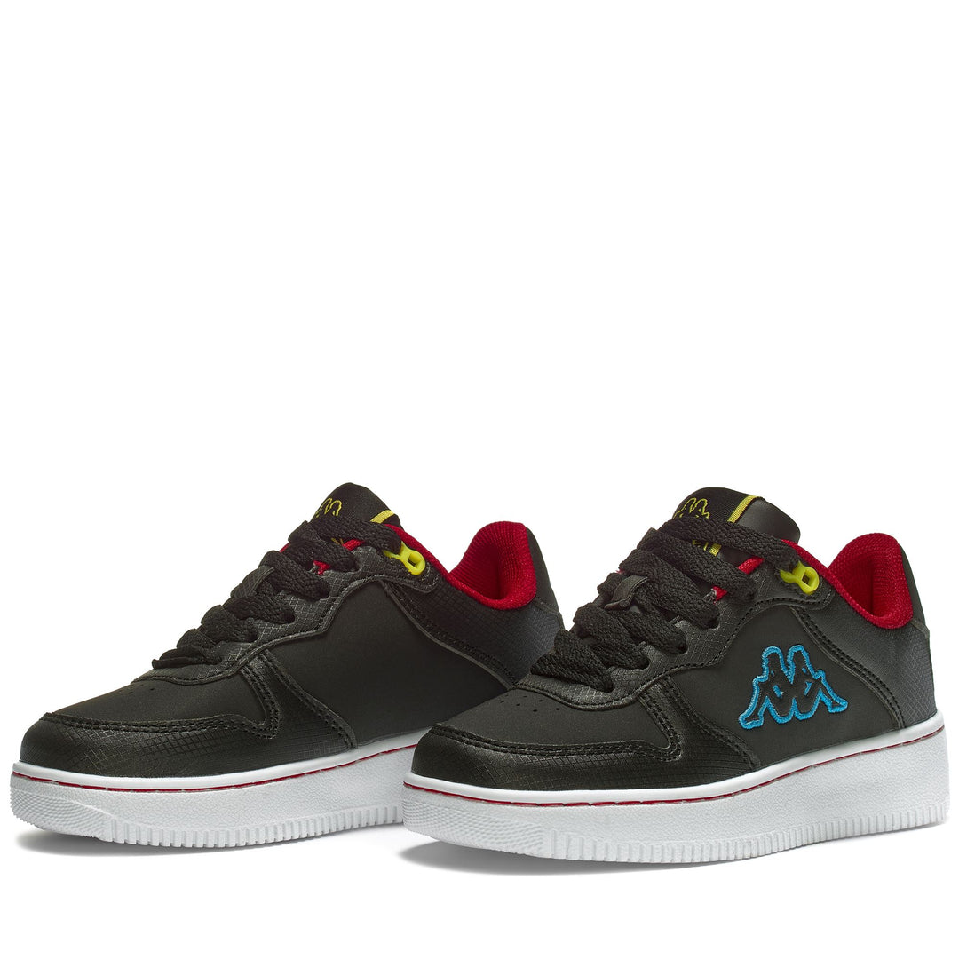 Sneakers Kid unisex LOGO MASERTA KID Low Cut BLACK-RED Detail (jpg Rgb)			