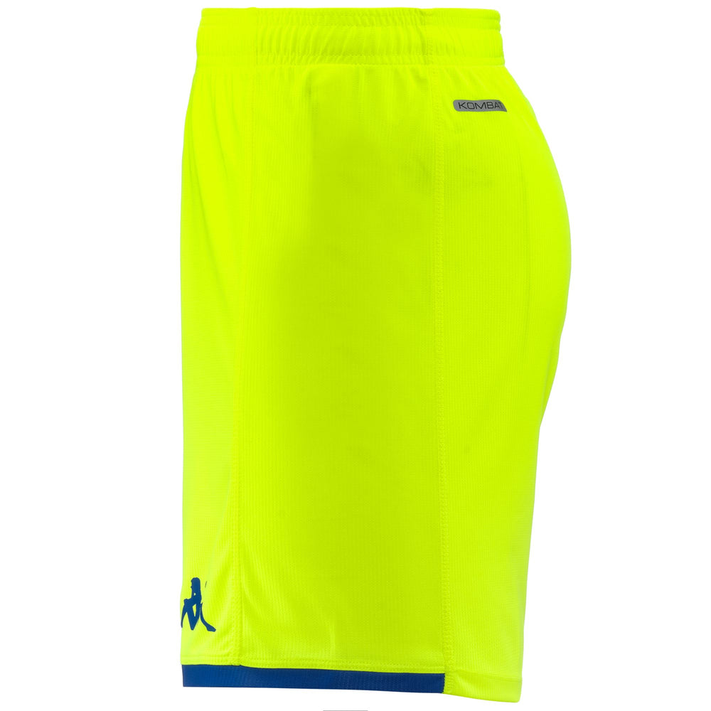 Shorts Man KOMBAT RYDER BRESCIA Sport  Shorts NEON YELLOW-BLUE Dressed Front (jpg Rgb)	
