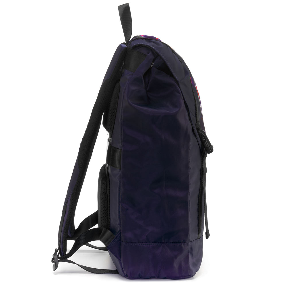 Bags Unisex ARECKO FIORENTINA Backpack BLUE ASTRAL - VIOLET INDIGO - RED BLAZE Dressed Front (jpg Rgb)	