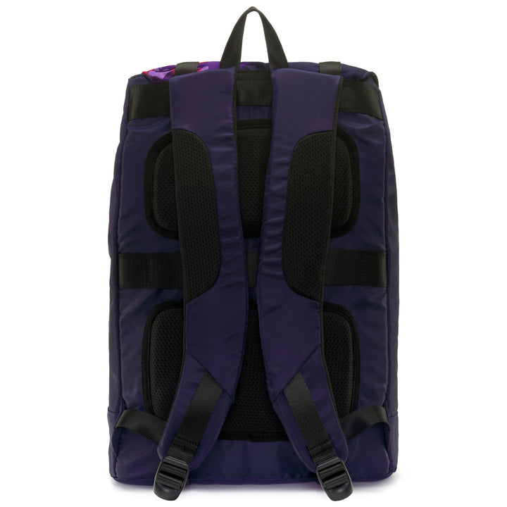 Bags Unisex ARECKO FIORENTINA Backpack BLUE ASTRAL - VIOLET INDIGO - RED BLAZE Dressed Side (jpg Rgb)		