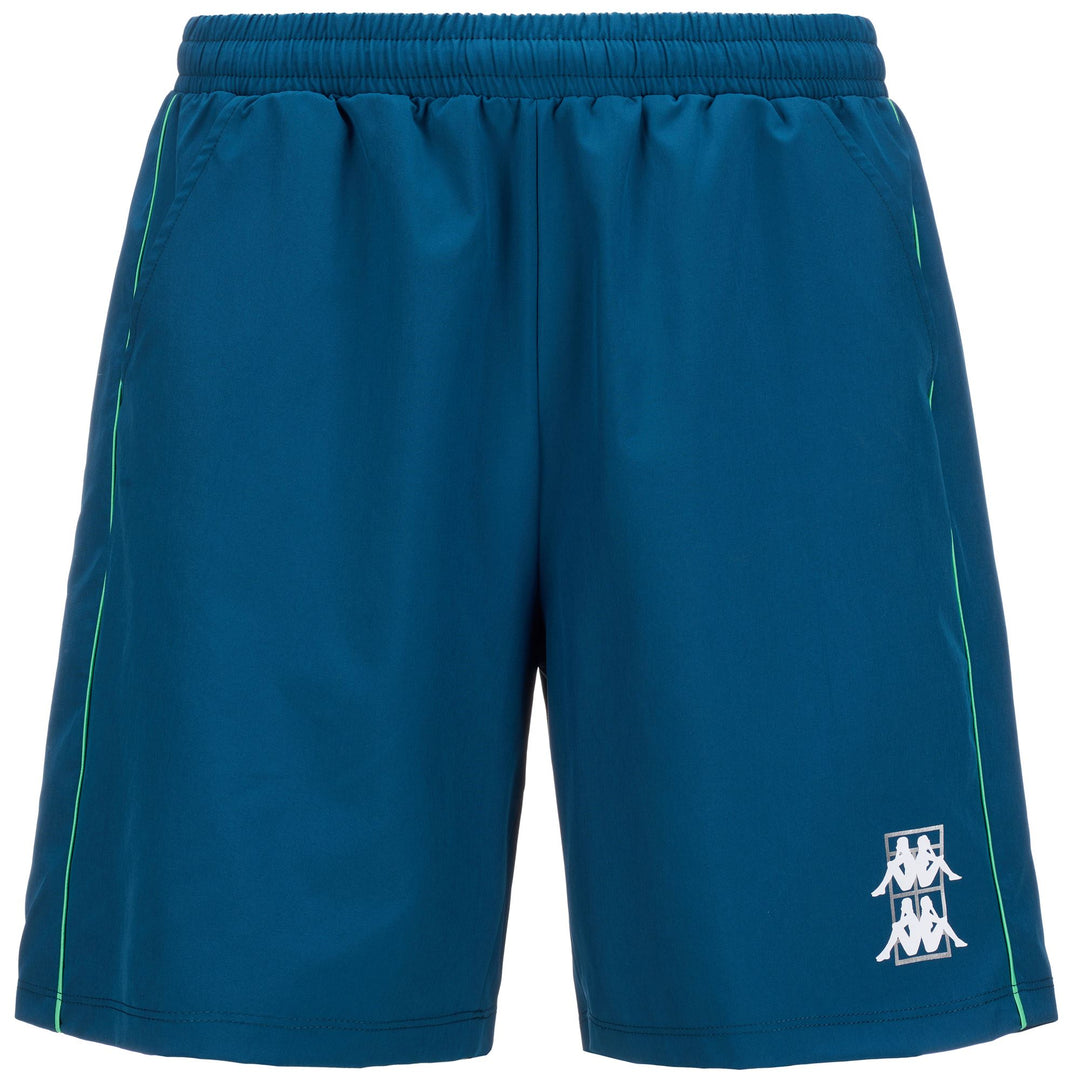 Shorts Man KOMBAT   PADEL FIVIO Sport  Shorts BLUE LEGION - GREEN SPRING Photo (jpg Rgb)			