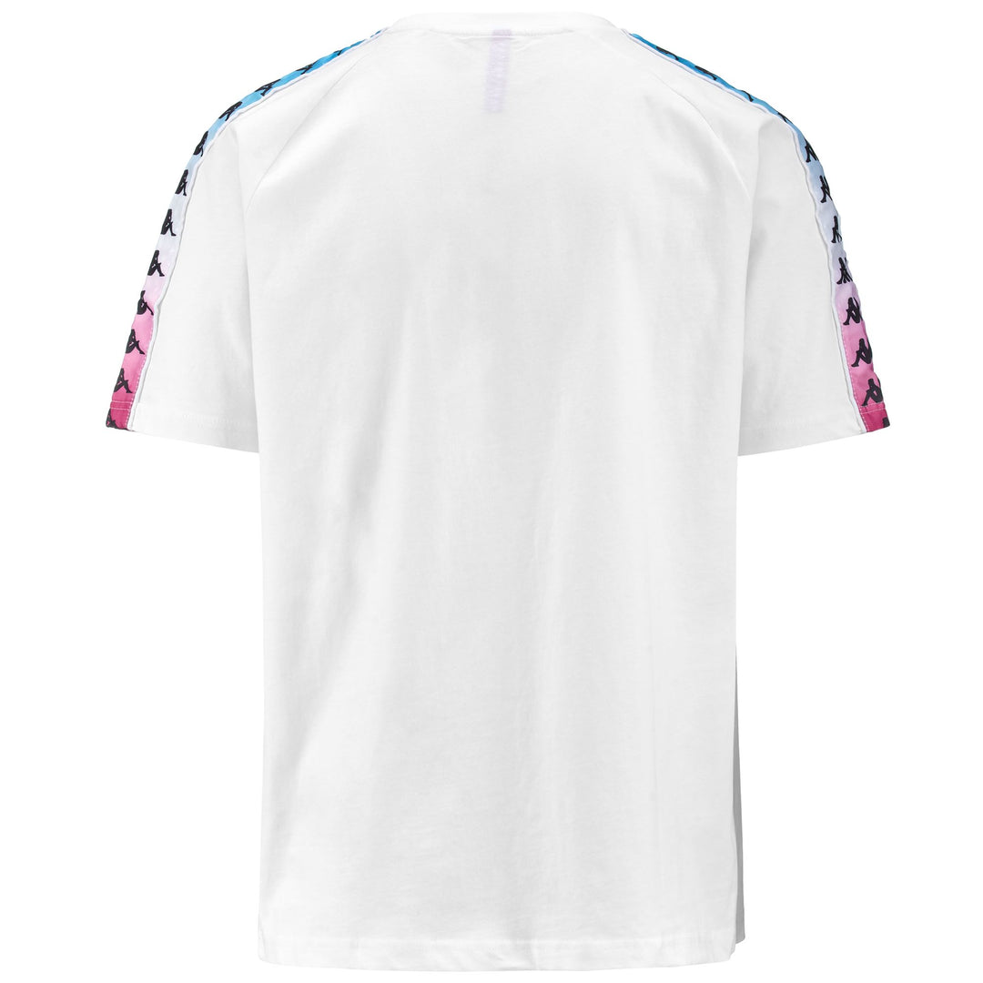 T-ShirtsTop Man 222 BANDA COEN DEGRADE T-Shirt WHITE-TURQUOISE-FUXIA Dressed Side (jpg Rgb)		