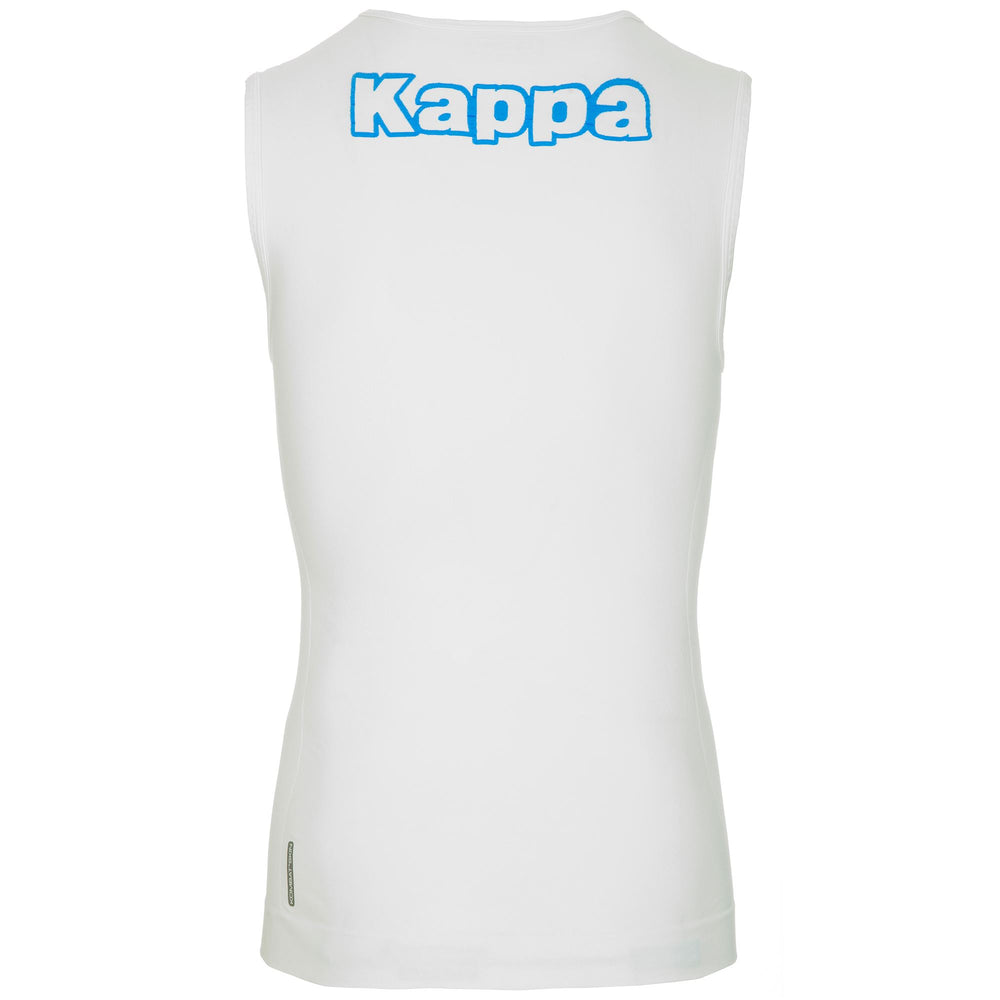 Skin T-ShirtsTop Man KAPPA4SKIN KOMBAT NANKV Tank WHITE Dressed Front (jpg Rgb)	