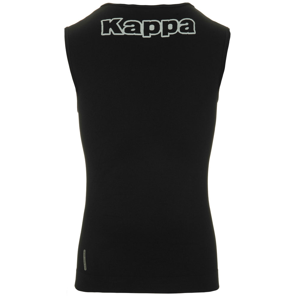 Skin T-ShirtsTop Man KAPPA4SKIN KOMBAT NANKV Tank BLACK Dressed Front (jpg Rgb)	