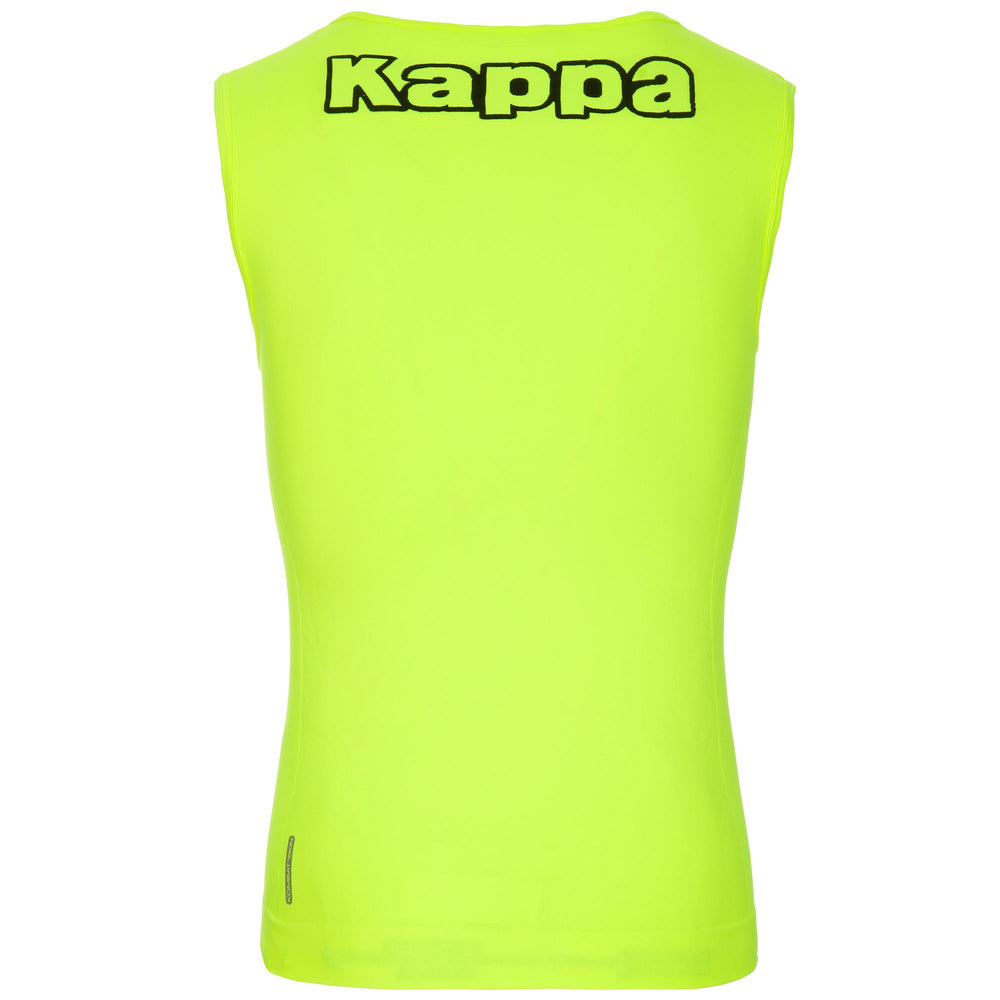 Skin T-ShirtsTop Man KAPPA4SKIN KOMBAT NANKV Tank YELLOW BLAZING Dressed Front (jpg Rgb)	