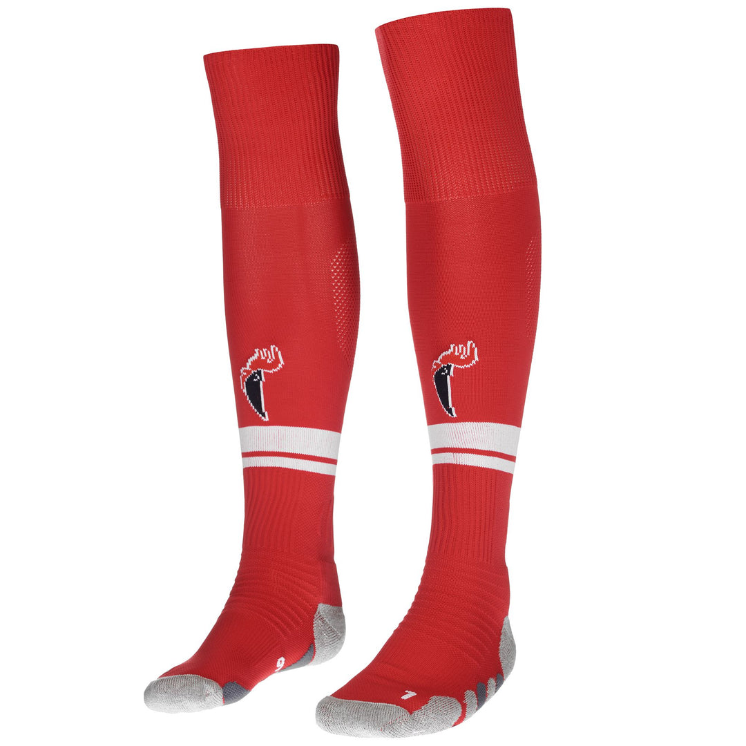Socks Man KOMBAT SPARK PRO BARI 1PACK Knee High Sock RED-WHITE Photo (jpg Rgb)			