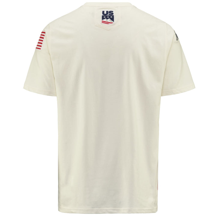 T-ShirtsTop Unisex AYBA2 USA US T-Shirt WHITE MILK-BLUE DK-RED Dressed Side (jpg Rgb)		