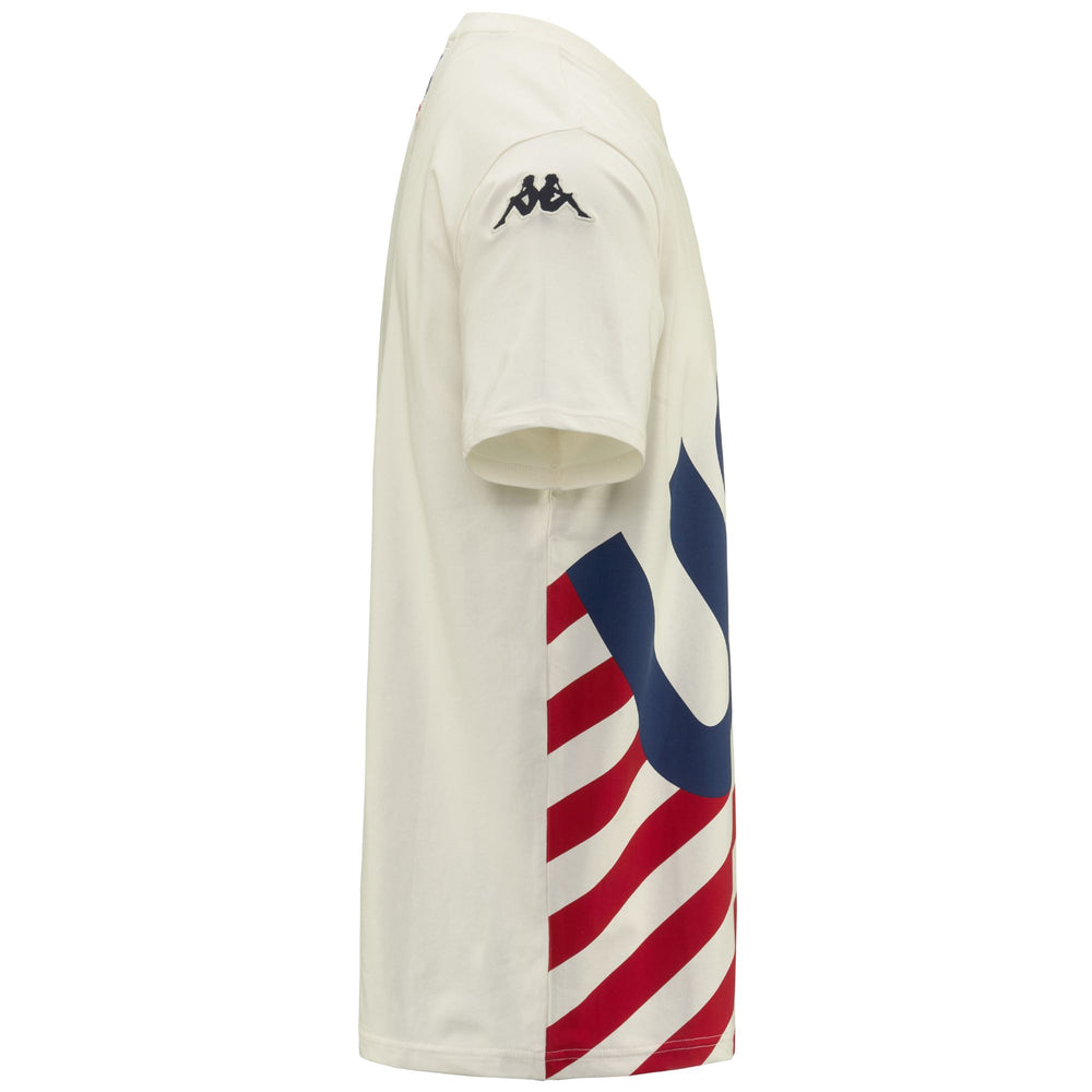 T-ShirtsTop Unisex AYBA2 USA US T-Shirt WHITE MILK-BLUE DK-RED Dressed Front (jpg Rgb)	