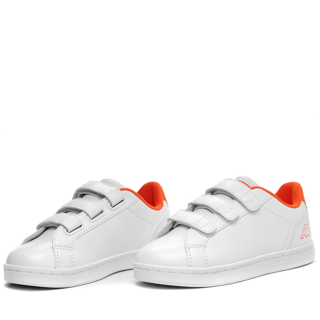 Sneakers Kid unisex LOGO GALTER 5 V KID Low Cut WHITE - ORANGE DK Detail (jpg Rgb)			