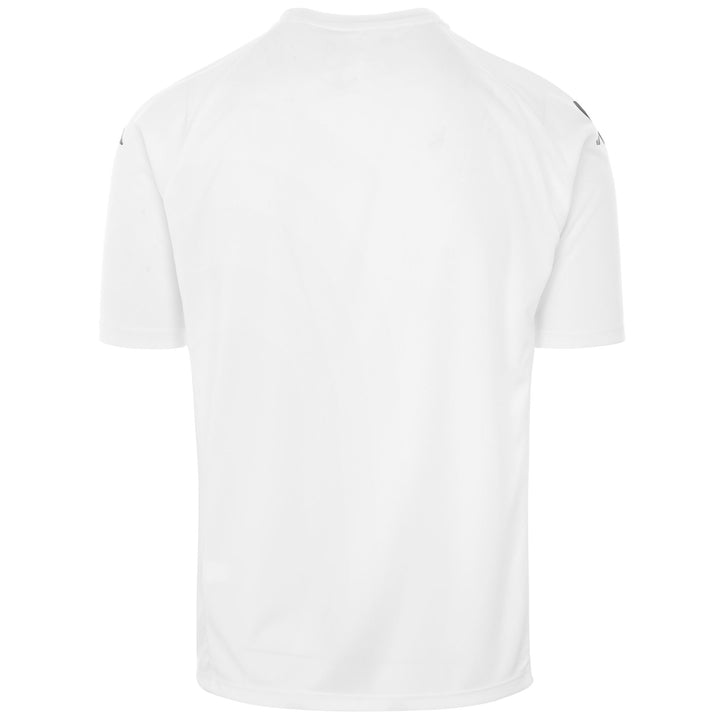Active Jerseys Man KAPPA4FOOTBALL NARSATEX Shirt WHITE Dressed Side (jpg Rgb)		